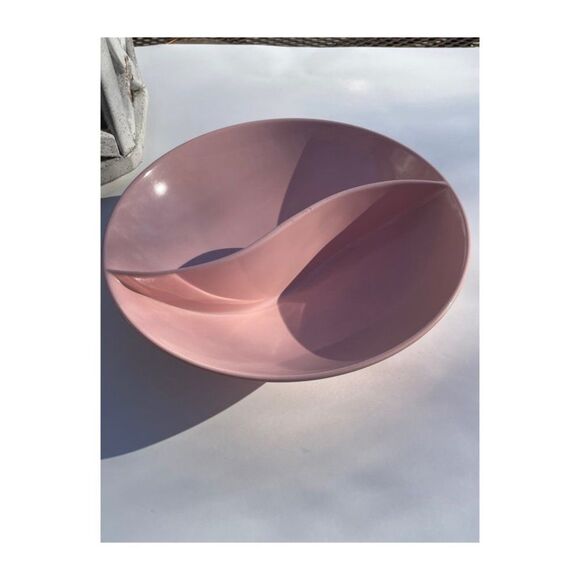 Vintage Pink Melmac by Maplex Divided Bowl Serving - Picture 2 of 6